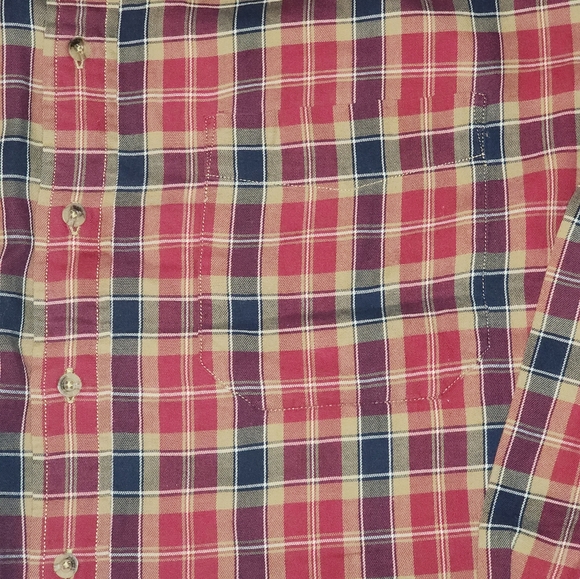 Pendleton Red & Gray 100% Cotton Plaid Long Sleeve Casual Button Up Shirt Sz XL - Picture 3 of 10